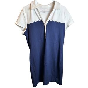 NWT Lilly Pulitzer Tonda Polo Scalloped Dress Coastal Golf Size XL